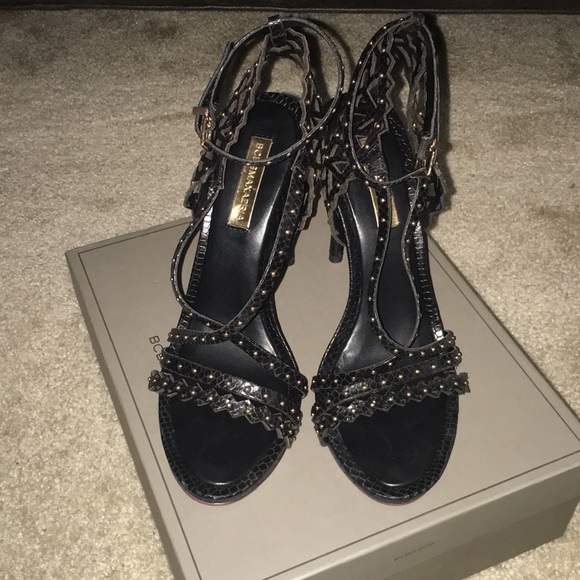 BCBGMAXAZRIA Black Leather Sandals - Picture 3 of 3